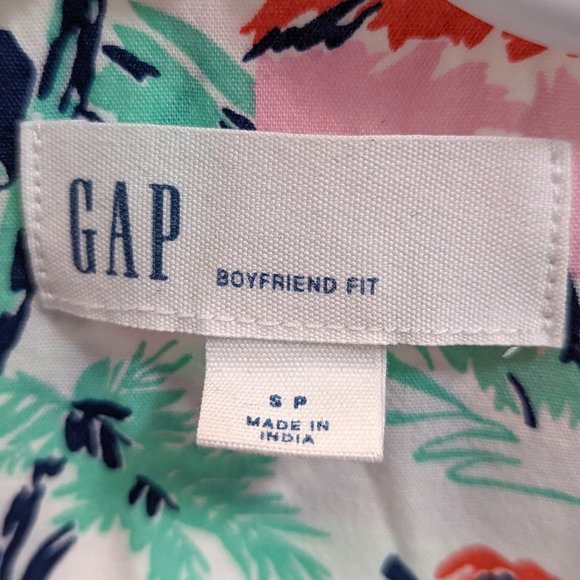 Gap Button-Down Floral Shirt S/Small Boyfriend Fit - Picture 3 of 3